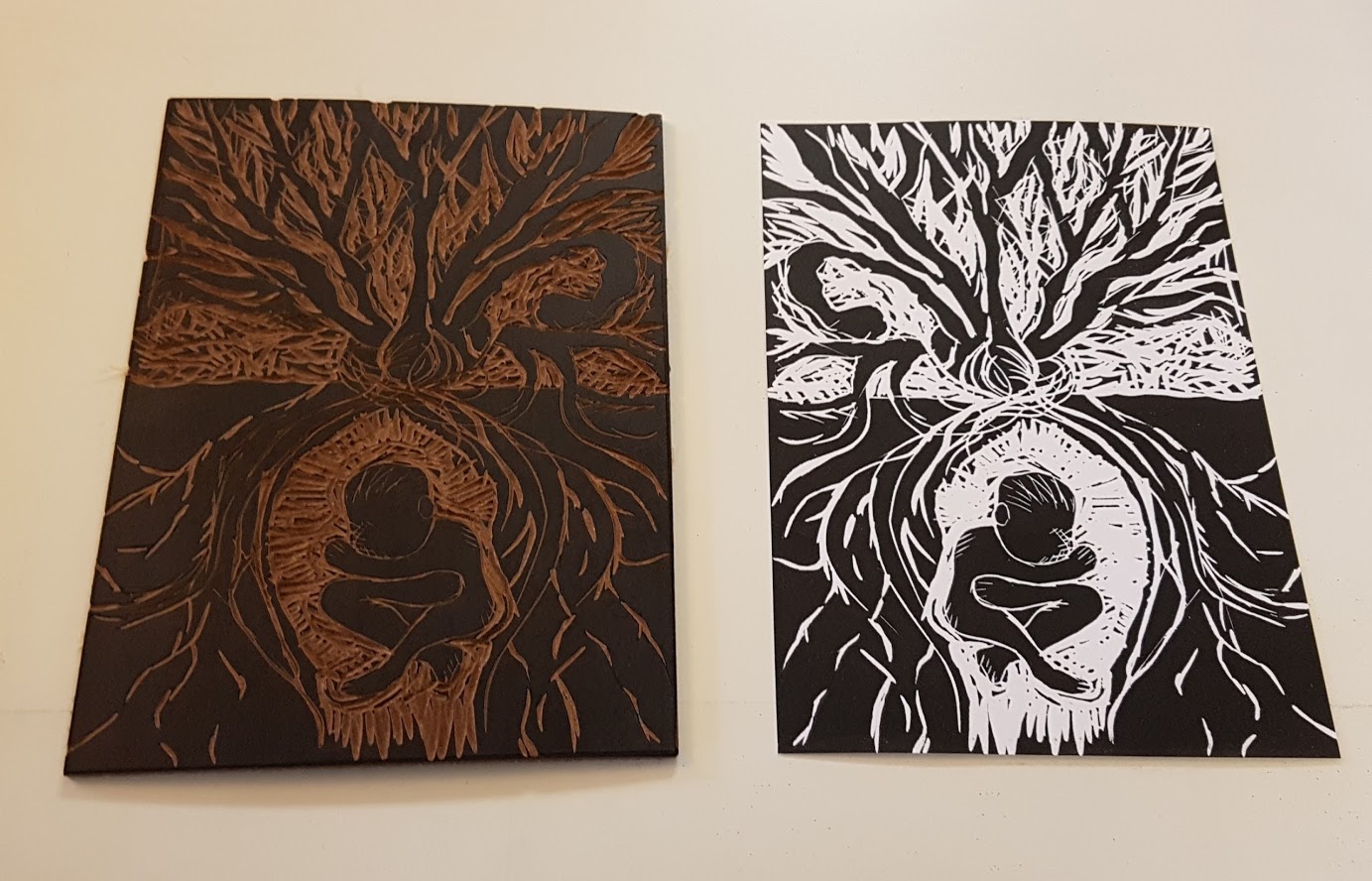 LinoLino | Linogravure et créations à partir d'impressions artisanales | Chambéry, France | Atelier Linogravure Association La Parenthèse, Espalion