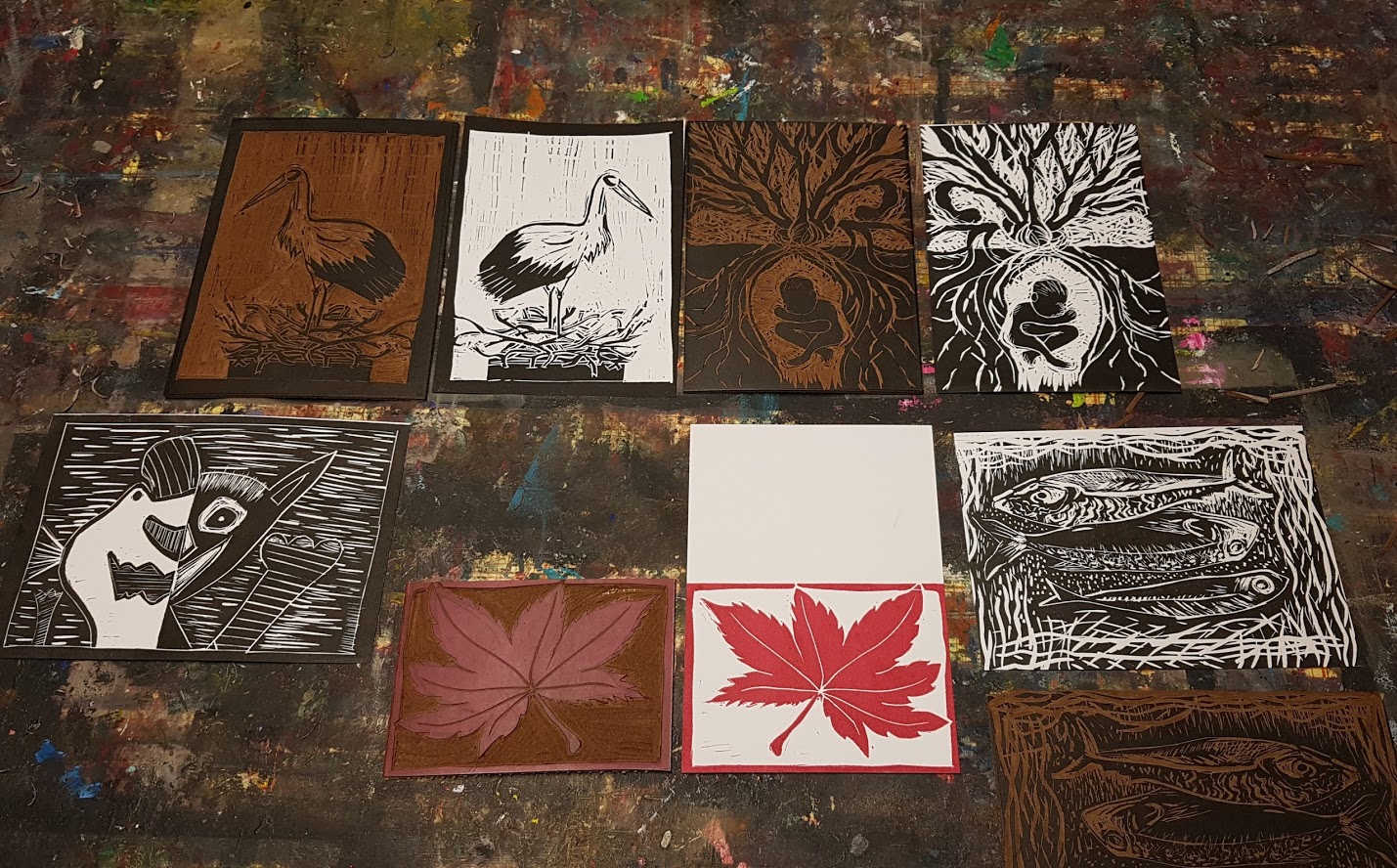 LinoLino | Linogravure et créations à partir d'impressions artisanales | Chambéry, France | Atelier Linogravure Association La Parenthèse, Espalion