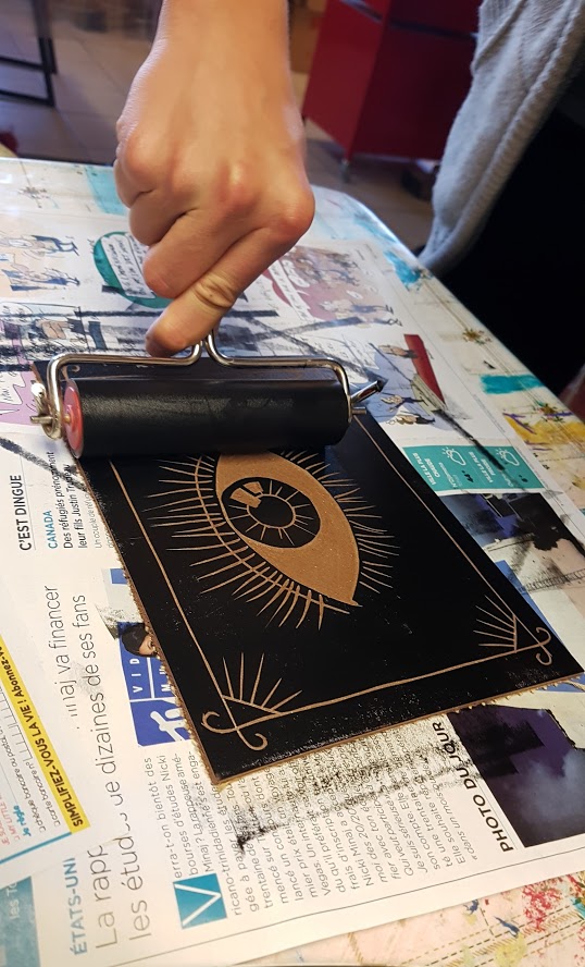 LinoLino | Linogravure et créations à partir d'impressions artisanales | Chambéry, France | Atelier Linogravure Association La Parenthèse, Espalion