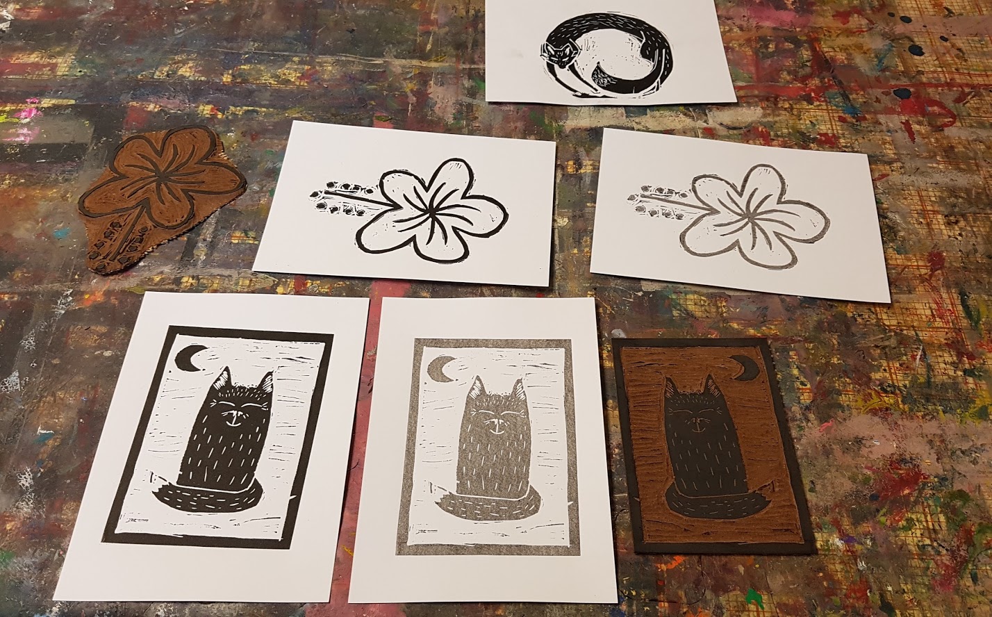 LinoLino | Linogravure et créations à partir d'impressions artisanales | Chambéry, France | Atelier Linogravure Association La Parenthèse, Espalion