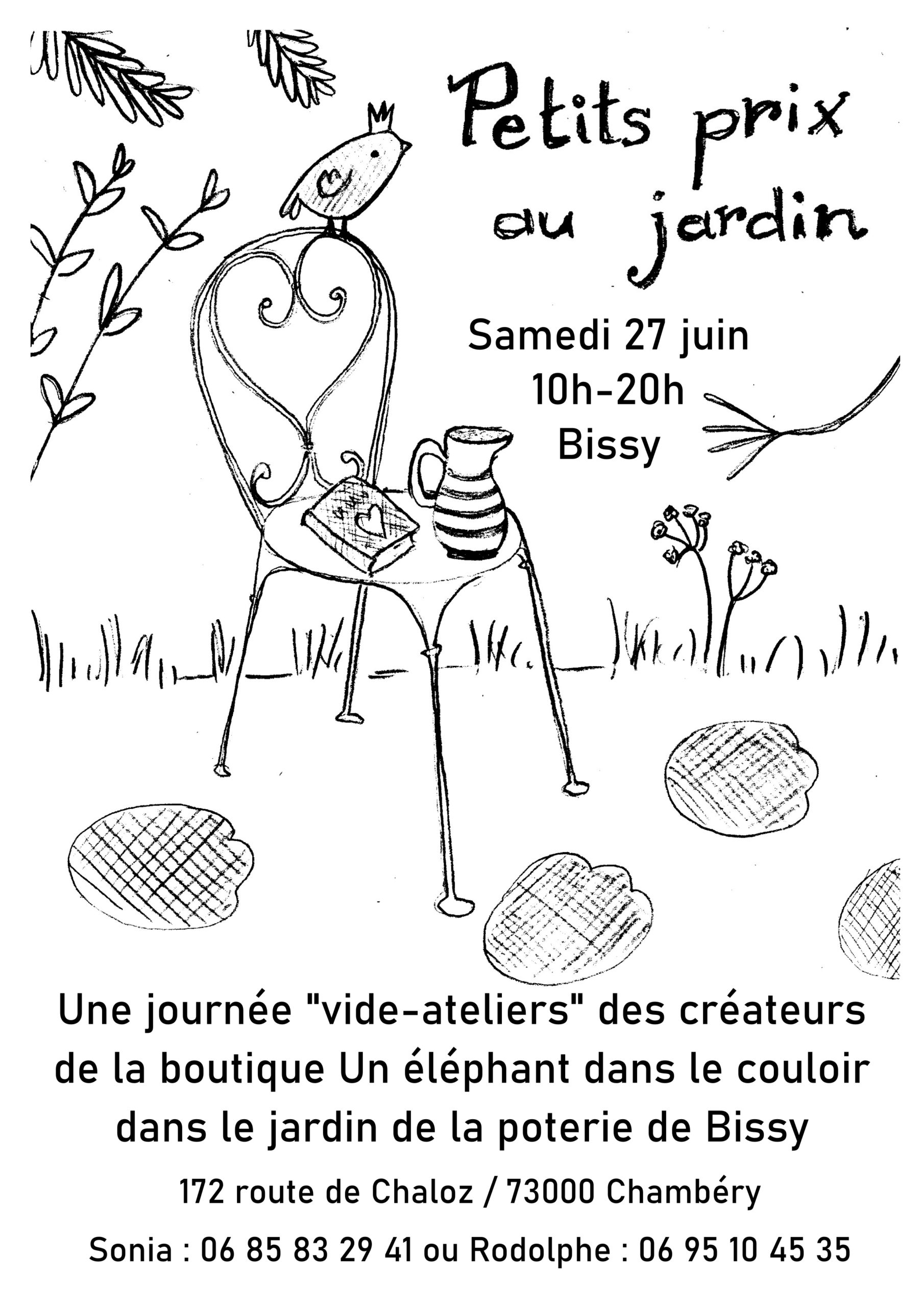 FlyerElephantsJardin LinoLino | Linogravure et créations à partir d'impressions artisanales | Chambéry France | Marché de créateurs vide-ateliers Bissy